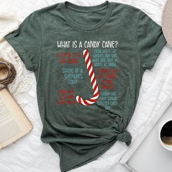 Candy Cane Christmas Christian Sayings Believe Faith God Bella Canvas T-shirt - Monsterry AU