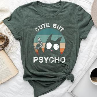Cats Cute But Psycho Kittens Cats Mom Cats Dad Bella Canvas T-shirt - Monsterry AU