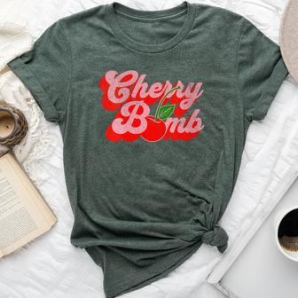 Cherry Bomb Retro 70S Vintage Style Cute Bella Canvas T-shirt - Monsterry
