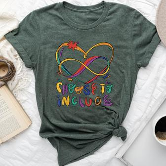 Choose To Include Autism Awareness Teacher Special Education Bella Canvas T-shirt - Monsterry