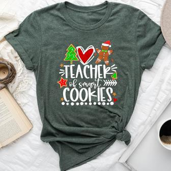 Christmas Teacher Of Smart Cookies Cute Gingerbread Bella Canvas T-shirt | Mazezy