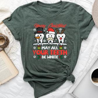 Christmas All Th White Xmas Dentist Dental Squad Women Bella Canvas T-shirt - Monsterry AU