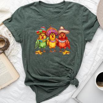 Cinco De Mayo Chicken Let's Fiesta Party Chicken Bella Canvas T-shirt - Monsterry UK