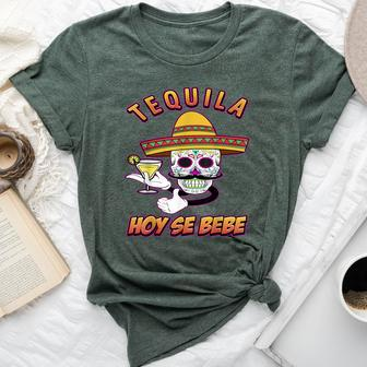 Cinco De Mayo Skull Sombrero Tequila Hoy Se Bebe Bella Canvas T-shirt - Monsterry UK