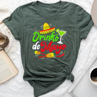 Cinco Drinko De Mayo Drinking Tequila Margarita Bella Canvas T-shirt | Mazezy