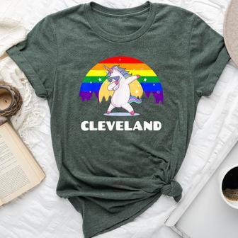 Cleveland Ohio Lgbtq Gay Pride Rainbow Bella Canvas T-shirt - Monsterry CA