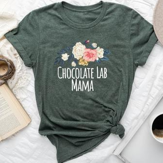 Colored Saying Chocolate Lab Mama Bella Canvas T-shirt - Monsterry UK