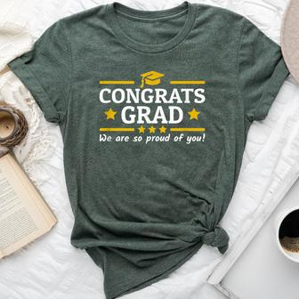 Congrats Grad Proud Mom Dad Of A 2022 Graduate Graduation Bella Canvas T-shirt - Monsterry CA