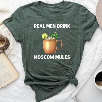 Cool Moscow Mule For Dad Vodka Cocktail Bartender Bella Canvas T-shirt - Monsterry UK