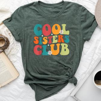 Cool Sisters Club Retro New Sister Matching Family Pregnancy Bella Canvas T-shirt - Seseable