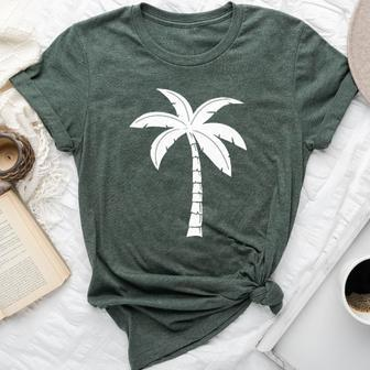 Cool Summer Vacation Beach Palm Tree Bella Canvas T-shirt - Seseable