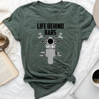 Cool Vintage Motorcycle Cute Life Behind Bars Bella Canvas T-shirt - Monsterry CA