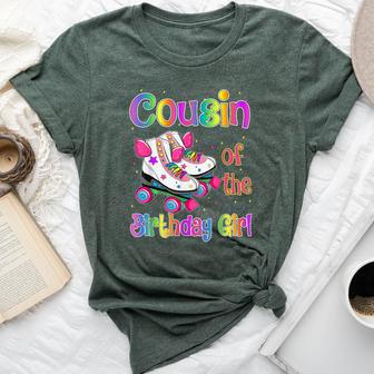 Cousin Birthday Girl Rolling Skate Birthday Family Party Bella Canvas T-shirt - Thegiftio UK