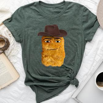 Cowboy Chicken Nugget Meme Bella Canvas T-shirt - Seseable