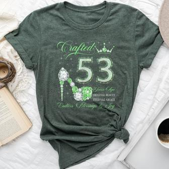 Crafted 53 Years Ago 53Rd Birthday 53 Years Old Woman Queen Bella Canvas T-shirt | Mazezy