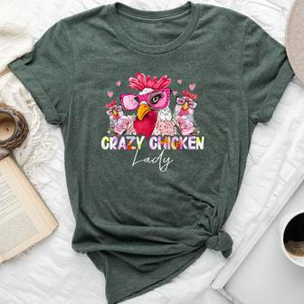 Crazy Chicken Lady Girls Chickens Lover Bella Canvas T-shirt - Monsterry DE