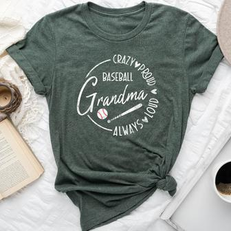 Crazy Proud Always Loud Baseball Grandma For Mother's Day Bella Canvas T-shirt - Seseable