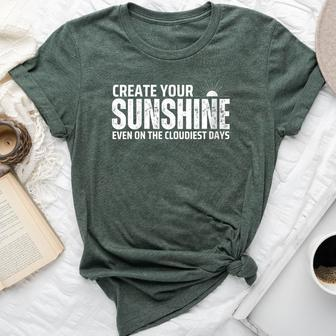Create Your Own Sunshine Motivational Quote Retro Vintage Bella Canvas T-shirt - Monsterry DE