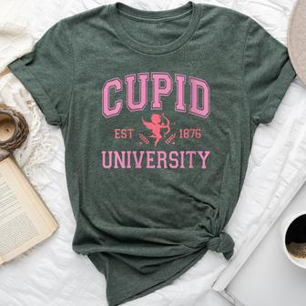 Cupid University Valentine's Day Pink Varsity Girls Bella Canvas T-shirt - Monsterry DE