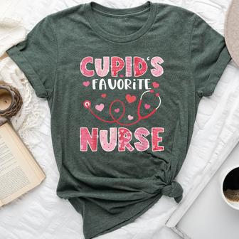 Cupid's Favorite Nurse Valentine's Day Bella Canvas T-shirt - Monsterry UK