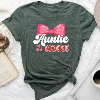 Cute Auntie Mouse Nephew Niece Aunt Women Bella Canvas T-shirt - Seseable