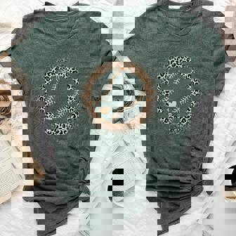 Cute Baseball Softball Leopard Print Girls Bella Canvas T-shirt - Thegiftio