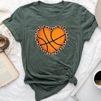 Cute Basketball Heart Basketball Lover Girls Bella Canvas T-shirt - Thegiftio UK