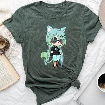 Cute Chibi Style Kawaii Anime Girl Chloe Chan The Tomboy Bella Canvas T-shirt - Seseable