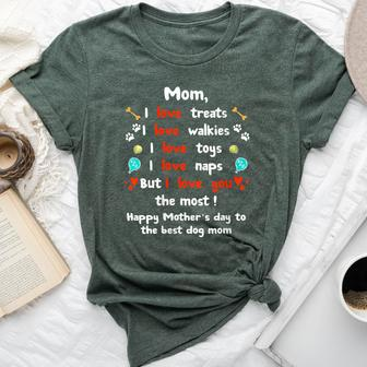 Cute Dog Mom Happy From Dog Bella Canvas T-shirt - Seseable