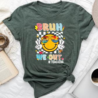 Cute End Of School Year Teacher Bruh We Out Teachers Bella Canvas T-shirt - Seseable