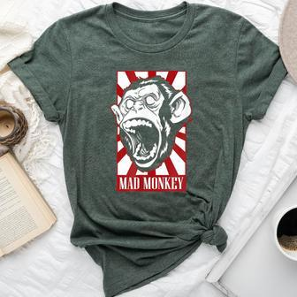 Cute Monkey T Gas Father Dad Garage Women Bella Canvas T-shirt - Monsterry