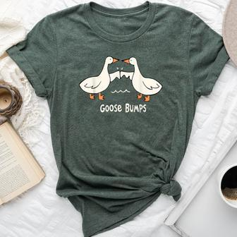 Cute Goose Bumps Animal Pun Lover & Graphic Bella Canvas T-shirt - Monsterry DE