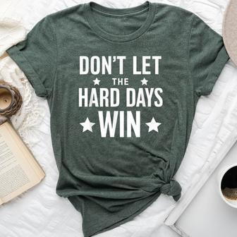 Cute Hard Days Win Vintage Graphic Quote Women Bella Canvas T-shirt - Monsterry