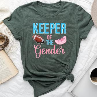 Cute Keeper Of The Gender Touchdowns Reveal For Mom And Dad Bella Canvas T-shirt | Seseable CA