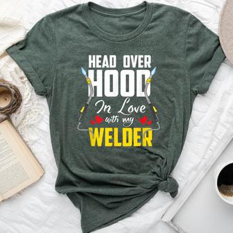 Cute Welders Wife Meme Quote Welder Girlfriend & Wife Bella Canvas T-shirt - Monsterry DE