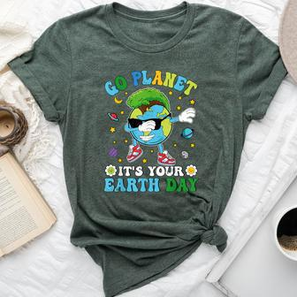 Dabbing Earth Day 2024 Groovy Go Planet It's Your Earth Day Bella Canvas T-shirt | Mazezy