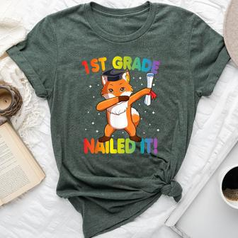 Dabbing Fox 1St Grade Graduation Nailed It Dab Dance Bella Canvas T-shirt - Monsterry AU
