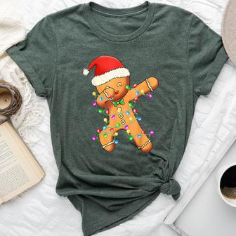 Dabbing Gingerbread For Boy Girl Christmas Tree Light Bella Canvas T-shirt - Seseable