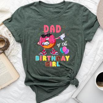 Dad Of The Birthday Girl Donut Dab Birthday Bella Canvas T-shirt - Monsterry AU