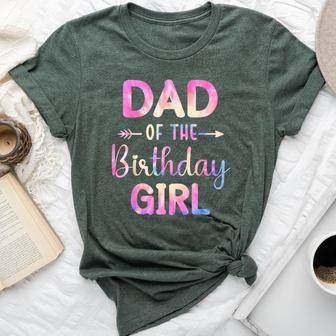 Dad Of The Birthday For Girl Tie Dye Colorful Bday Girl Bella Canvas T-shirt - Thegiftio UK