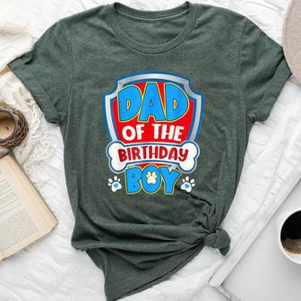 Dad And Mom Of The Birthday Boy Dog Paw Family Matching Bella Canvas T-shirt | Mazezy UK