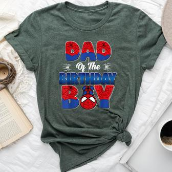 Dad And Mom Birthday Boy Spider Family Matching Bella Canvas T-shirt | Mazezy