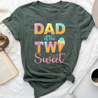 Dad Of The Two Sweet Birthday Girl Ice Cream 2Nd Bella Canvas T-shirt - Thegiftio UK