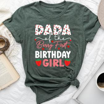Dada Of The Berry First Birthday Girl Sweet Strawberry Bday Bella Canvas T-shirt - Monsterry AU