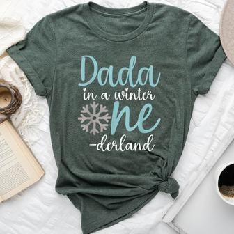 Dada In A Winter Onederland Dad 1St Birthday Of Girl Bella Canvas T-shirt - Seseable