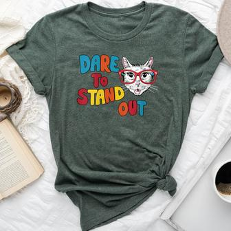 Dare To Stand Out Cat Lovers Trendy Ns Bella Canvas T-shirt - Monsterry AU