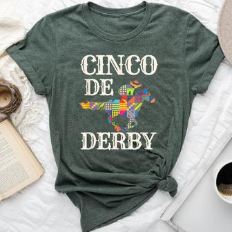 Derby De Mayo Cinco De Mayo Horse Racing Sombrero Bella Canvas T-shirt - Seseable