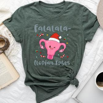 Doctor Nurse Obstetrics Christmas Falalala-Llopian Tubes Bella Canvas T-shirt - Monsterry