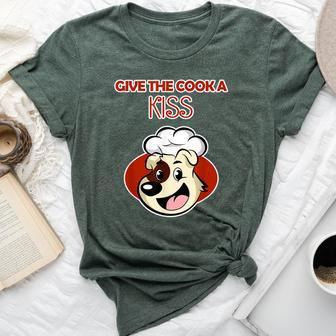 Dog Chef Cook For And Give The Cook A Kiss Bella Canvas T-shirt - Monsterry AU