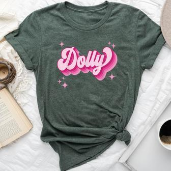 Dolly First Name Girl Vintage Style 70S Personalized Retro Bella Canvas T-shirt | Mazezy